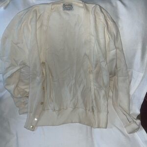 Vintage Coventry Cream Button-Up Cardigan